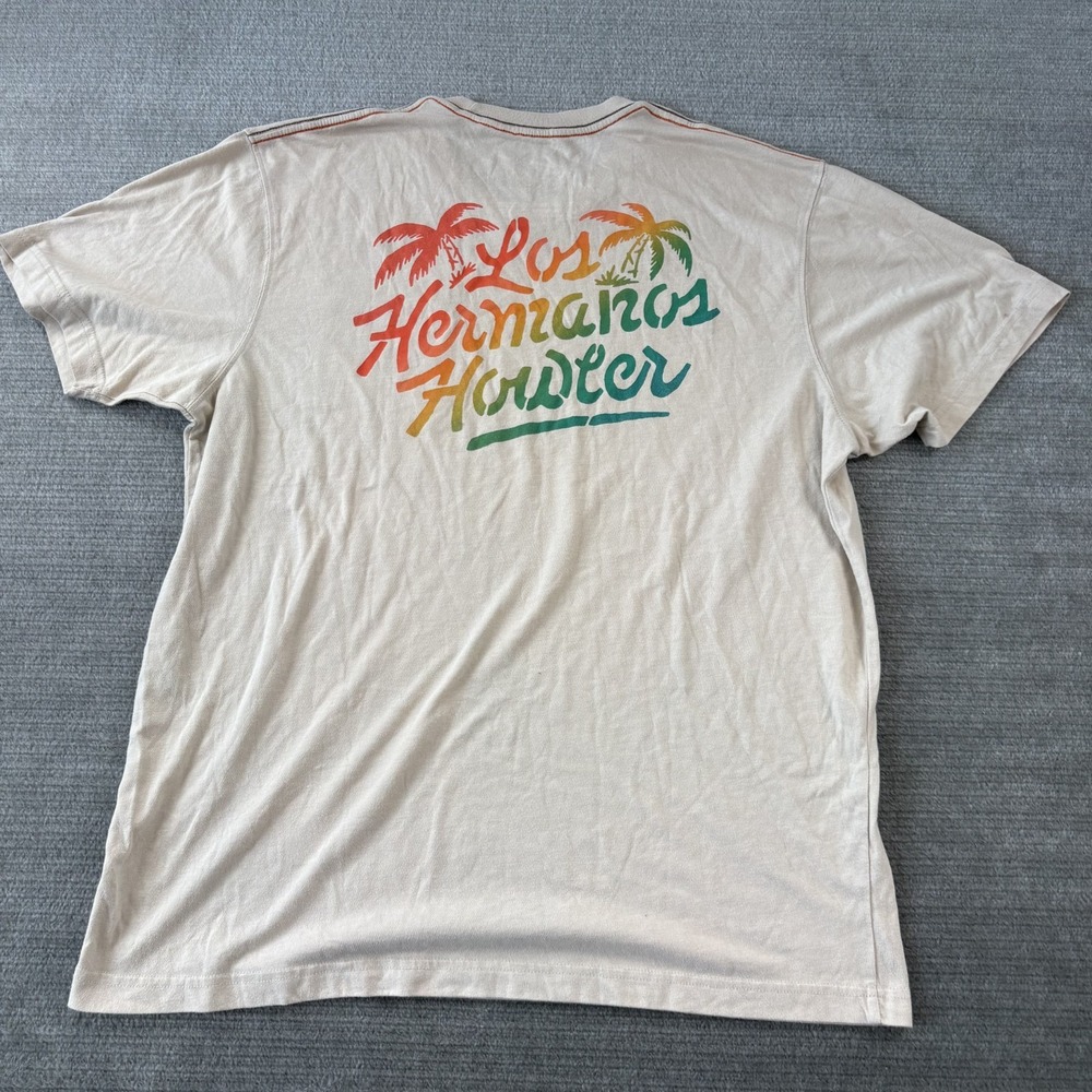Howler Bros T Shirt Short Sleeve L Beige Pocket Tee Cotton Crew Neck Casual